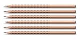 Faber-Castell 205275 - Jumbo Grip Bleistifte Set, Härtegrad HB, 6 Holzstifte natur
