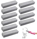DEXYZZY Bimsstein Reiniger, Cleaning Block WC, Bimsstein für Toilette, Grau Bimsstein Toilettenreiniger, Wasserzeichen Remover für Küche, Pool, Bad, Haushalts, Bimsstein Reinigungsstein mit, 10 Stück