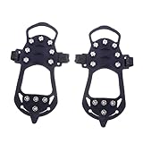Happyyami 2er Set rutschfeste Steigeisen Überschuhe Für Herren Praktische Grödel Für Outdoor Aktivitäten Im Winter Schnee Und EIS Perfekter Gleitschutz Für Sicheres Gehen