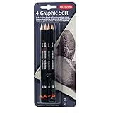 Derwent 39005 Graphic Set, 6B, 4B, 2B und HB, 4 Stück