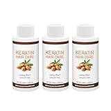 Keratin Glättungscreme für Glatte Haare, Haarglättung mit Reparaturwirkung, Langzeit-Glanz für Locken & Chemisch Behandeltes Haar, Leichte Anwendung zu Hause & im Salon, 100ml (3pc, 100ml)