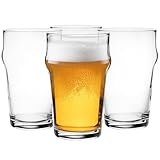 Glasmark KROSNO 1992 Biergläser Set 4 Stück 300 ml Pils Bierglas Stout Ale Gläser Für Bier Bierseidel Bierkrug Spülmaschinengeeignet