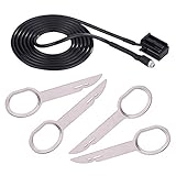 JKOKPMG 6000 CD-Audio-Buchse AUX-Eingangsadapterkabel für Focus Mondeo Transit mit Entfernungswerkzeugschlüsseln Kunststoff Metall 150 cm Länge