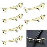 DECARETA 6er Set Essstäbchen Ablage Besteck Bänkchen Messer Essstäbchen Bank Halter Besteck Gabel Ständer Essstäbchen Halterung Stäbchenhalter Stäbchenbänke für Löffel Spon Gold