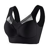 Bh Damen Ohne Bügel Klassische Grosse Grössen Sport Bh Hautfreundlich Bequemer Bra Atmungsaktive Weicher Push Up Bh Schlaf Nahtloser Mieder Leichte V-Ausschnitt Bhs Glatter Spitze Büstenhalter