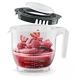 RoyalFay® Messbecher 2,2L anthrazit – Rührbecher mit Deckel und Spritzschutz – Mixbecher mit Stopboden, Liter- und Cup-Skala – Rührschüssel für Backen, Kochen und Frischhalten