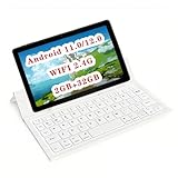 NIANYINU 2406 LOVII 10 Zoll Tablet Computer 2+32g Wireless Three-System Bluetooth Folding Keyboar Weiß
