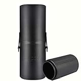 EMOCCI Make Up Pinsel Halter PU Leder Kosmetik Organizer Travel Make-up Cup Tasche Schwarz