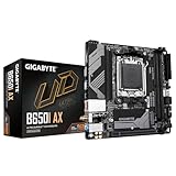 GIGABYTE B650I AX Mainboard - AMD Ryzen 9000er-Serie, 5+2+1 Phasen VRM, bis zu 6400 MHz DDR5 (OC), 1xPCIe 4.0 M.2, 2,5 GbE LAN, WiFi 6E, USB 3.2 Gen 2