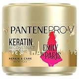 Pantene Pro-V x Emily in Paris Limited Edition Repair & Care Keratin reconstruct Haarmaske 300ml. Hilft, Trockenes und Geschädigtes Haar zu Reparieren