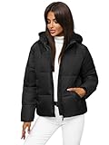 OZONEE Damen Winterjacke Jacke Winter Farbvarianten Übergangsjacke Warm Bomberjacke Steppjacke Wintermantel Daunenjacke Leichte Outdoor Puffer Jacket Übergangs 777/5828K/392 SCHWARZ XL