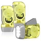 Homoyoyo Handkurbel Taschenlampe Mit 3 Led Wiederaufladbare Handpress Dynamo Taschenlampe Für Camping Notfall Und Outdoor Umweltfreundliche Led-Leuchte Ohne Batterien