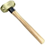WEDO BR2106 Fäustel mit Holzgriff Kopfgewicht 1000g Hochwertiger Hammer aus Messing 320mm Geschmiedetes Messing Handwerkzeuge