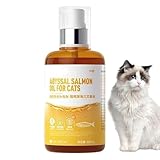 Tktouci Lachsöl Für Katzen, 200ml Haut- Und Fellöl, Hochkonzentriertes Reines Tierprodukt Mit Schneller Wirkung Zur Unterstützung Der Gelenkbeweglichkeit Und Hautgesundheit Bei Hunden
