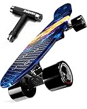Deleven Skateboard mit Skate Tool, ABEC-9 Lagern und 78PU Rädern - The Universe Collection - Für Kinder, Erwachsene, Anfänger - 56 cm