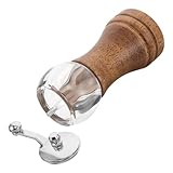 Hohopeti Manuelle Pfeffermühle mit Kurbel Große Acryl Holzgewürzmühle Langlebige Pfeffer Salzmühle für Bbq und Familienessen Transparentes Design Vielseitig für Wiederverwendbar