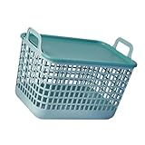 TOPBATHY 1 Set Badezimmer Aufbewahrungsrahmen Badezimmer Korbbehälter Gartenkörbe Weidenkorb Blaugrün Organisation Geflochtener Korb Aufbewahrungskörbe Wäschekorb Haushalts