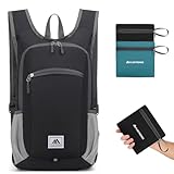flintronic Faltbarer Rucksack, 16L Kleiner Wanderrucksack, Ultraleicht Wanderrucksack, Wasserfest Reiserucksack, Packbare Backpack, Damen Herren Daypack, für Camping Klettern/Outdoor Wandern