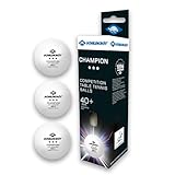 Schildkröt Tischtennisball 3-Stern Champion ITTF, Wettkampfball in Poly 40+ Qualität, 3 Stk. im Karton, weiß, 608540
