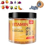 Vitamin B2 Gummies, Vegan, Pineapple Flavor, Riboflavin 400mg With Magnesium & Coq10, For Kids & Adults (1)