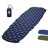 Bahidora® Isomatte Outdoor. Isomatte Camping Ultraleicht. Camping Matratze. Outdoor Matratze. Schlafmatte kleines Packmaß - ideal für Camping, Trekking und Backpacking (Blau)