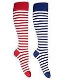 Goldschmidt Ringelstrümpfe | Klassische Ringelsocken für Erwachsene & Kinder | Hohe Qualität mit gekämmter Baumwolle (43/46, rot+blau weiß)