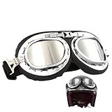 Outdoor-Reitbrille, winddicht, mit verstellbaren Riemen, Schutzbrille gegen Staub auf der Brille, ideal für Motorradfahren, Schutz vor Witterungseinflüssen