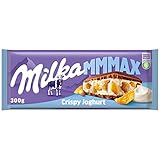Milka Crispy-Joghurt 1 x 300g I Großtafel I Alpenmilch-Schokolade I mit Joghurtcréme-Füllung und Cerealien I Milka Schokolade aus 100% Alpenmilch I Tafelschokolade
