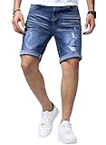 Meilicloth Jeans Shorts Kurze Herren Shorts Sommer Denim Western Casual Navy blau L