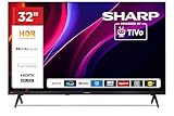 SHARP 32HE2345E – TiVo TV, 32' HD, Rahmenlos, 60 Hz, HDR10, 2x8 W Sound, 3X HDMI, 2X USB, Farbe: Schwarz