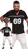 FIESTAS GUIRCA | Quarterback Kostüm für Herren (48-50/M) - Shirt und Hose für Sportpartys und Feiern - Ideal für Halloween, Karneval und Kostümpartys - Schwarz und Weiß