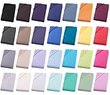Visaggio Classic Spannbettlaken 100% Baumwolle Jersey Spannbetttuch Bettlaken Betttuch Farben Größen wählbar 90x200 cm - 100x200 cm