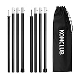 KOMCLUB Zeltstangen Tarpstangen -Teleskopstangen aus Aluminium für Zeltfliegen Tarps, Leichte, Einstellbare Ersatz-Zeltstangen Outdoor-Sport-Camping 2m