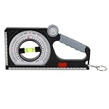 Ainoli Multifunktions-Neigungsmesser für Bauingenieurwesen, 130°-Winkelmesser mit Karabiner