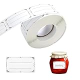 Vjonnl Etiketten Selbstklebend 600 Stück Klebeetiketten Blanko Flaschenetiketten Weiß Etiketten Zum Beschriften Küche Marmeladen (60x30 mm) Aufkleber Gewürzetiketten und Tüten Beschriftungsetiketten