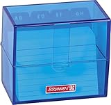 Brunnen 102058033 Karteikasten, 8, 5 x 7, 5 x 4, 8 cm (für A8 Karteikarten), Polystyrol, azur, Colour Code