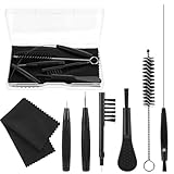 Dimeho Hörgeräte-Reinigungsset, 8-teiliges Hörgeräte-Reinigungswerkzeuge Multifunktionales Kopfhörer-Ohrhörer-Reinigungsset Hörverstärker Reinigungsgewebe Reinigungsbürste Pflegezubehör