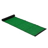 KFXYSM Kunstrasen Outdoor,Rasenteppich 200x50 cm Gras Matte grün künstliche rawns Turf teppiche gefälschte sod Garten moos Landschaft für draußen Boden Hochzeit Dekoration(1cm Thickness A)
