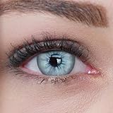 Kontaktlinsen farbig ohne Stärke grau | farbige graue Jahreslinsen | weiche Linsen | 2 Stück Farblinsen + Linsenbehälter | 0.0 Dioptrien | natürliche Farben | Charmiga Ada Gray