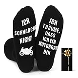 Veroola Lustige Socken für Männer, Männer Neuheit Socken Fantasy Biker Socken, Weihnachten Geschenkideen Mini Geschenke Geburtstag Vatertag Geschenk für ihn Papa Opa Ehemann Freund.Schwarz