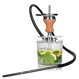 SETSCZY Shisha Set, Mini Shisha Edelstahl, leichte Acryl Shisha to Go, Shisha Shisha Stall, Komplettset mit Tasche Kaminkopf-Set für Familien, Hotels