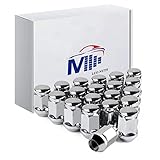 M12 x 1,5 Radmuttern, Geschlossene Radmuttern mit 19MM Sechskant, 35MM Hohe Radmuttern mit 60 Grad Konischem Sitz, Ersatz für Chevy Ford Honda Toyota Kia Aftermarket-Rad (Chrom)