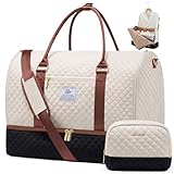 LOVEVOOK Umwandelbarer Kleidersack für Damen, mit Schuhbeutel, 2-in-1 Hängetasche, Koffer, Anzugtasche, wasserdicht, Wochenendtasche mit Kulturbeutel, Handgepäck, Reisetasche, Reisetasche für
