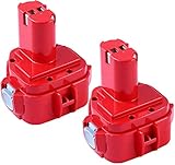 2 Stück 12V 5,0Ah Akku für ma-Kita Akku PA12 1222 1220 1233 1234 1235 1235F 192696-2 192698-8 192698-A 193138-9 193157-5 Ersatzakku 5000mAh Werkzeugakku