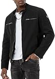 Redbridge Premium Jacke im Bikerstil Casual mit Frontreißverschluss Schwarz XXL