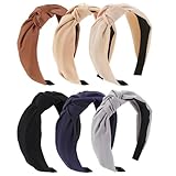 6 Stück Haarreifen Damen, Verknotet Stirnband Schmink Rutschfest Haarreifen für Frauen Mädchen