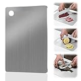 Vartegas Edelstahl 316 Küchenbrett Schneidebrett Für Fleisch Obst Gemüse 30x46cm (A)
