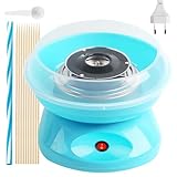 Zuckerwattemaschine Für Zuhause, Retro Cotton Candy Machine 450 W, Zuckerwatte Maschine, Zuckerwattemaschinen Für Zuhause Mit Messlöffel, Bonbonstäbchen Aus Kunststoff, Zehn Stöcke (Blau)