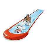 Wahu - SUPER SLIDE – Wasserrutsche 7,5 m für Kinder ab 5 Jahren – Wasserspielzeug Garten – Outdoor Wasserrutsche mit Sprinkler – Wasserbahn für Sommer – Einfach an Gartenschlauch anschließen