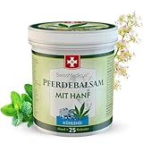 SwissMedicus Pferdebalsam mit Hanf - 500 ml - Kühlende Wirkung für Muskeln & Gelenke - mit 25 natürlichen Extrakten - Alltäglicher Gebrauch - Natürliches Gel
